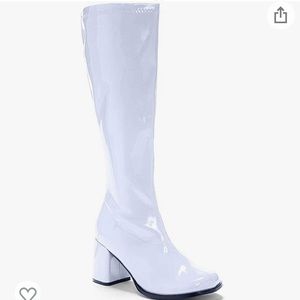 White Gogo Boots Size 9